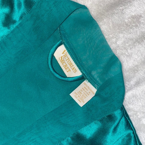 Vintage Victoria's Secret Gold Label Green Robe - Picture 6 of 8